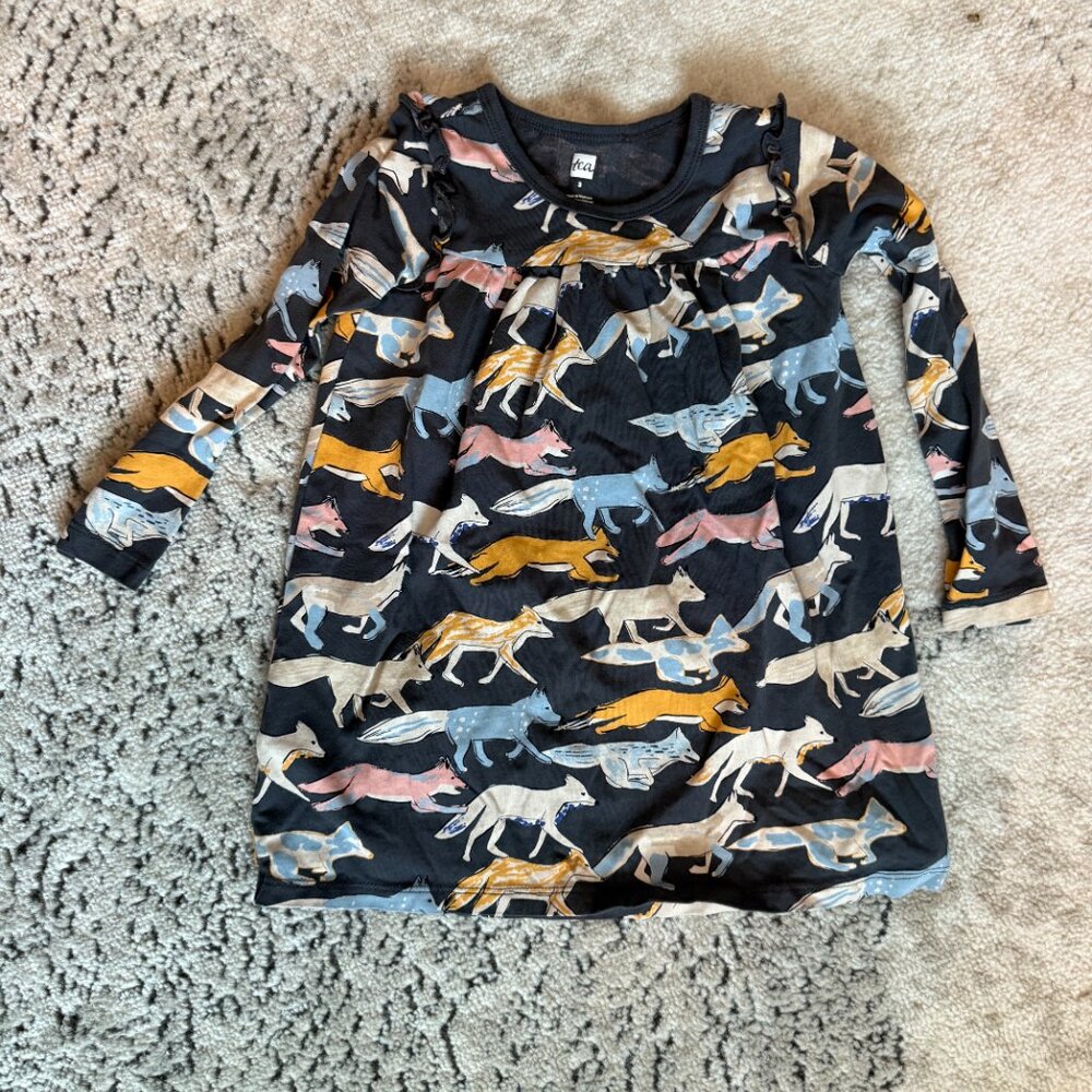 LIKE NEW - Tea Collection Fun Fox Skirted Dress